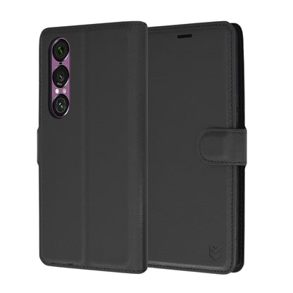 Cover til Sony Xperia 1 VI, Techsuit, Leather Folio, Sort