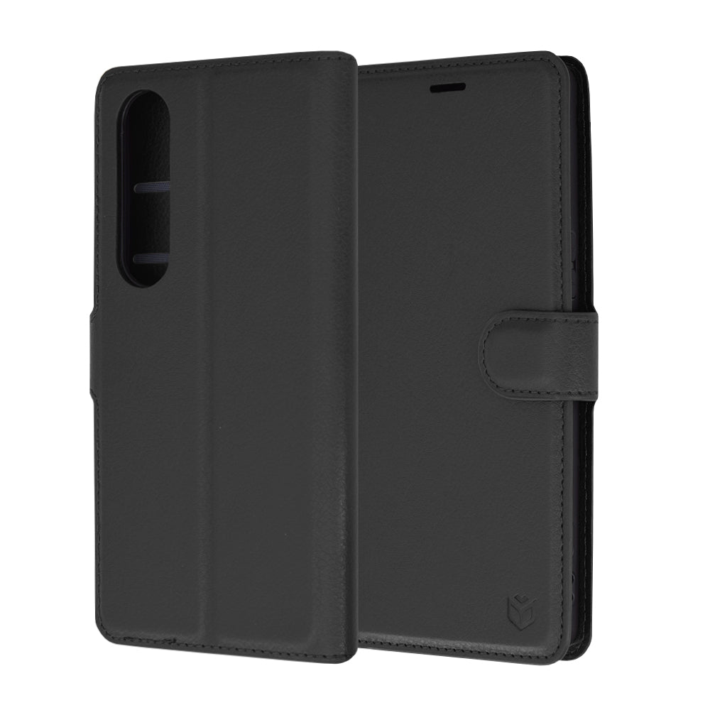 Cover til Sony Xperia 1 VI, Techsuit, Leather Folio, Sort