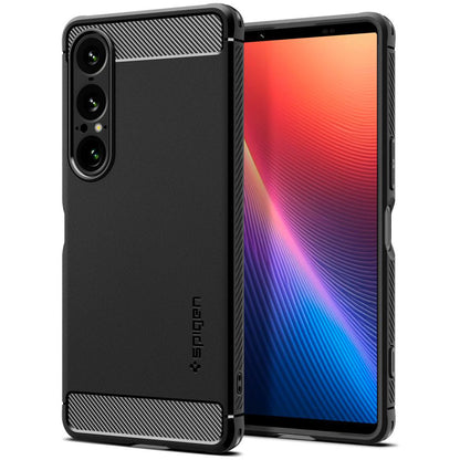 Etui til Sony Xperia 1 VII, Spigen, Rugged Armor, Mat Sort