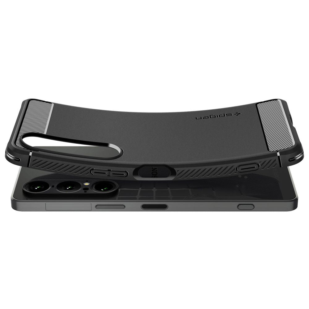 Etui til Sony Xperia 1 VII, Spigen, Rugged Armor, Mat Sort