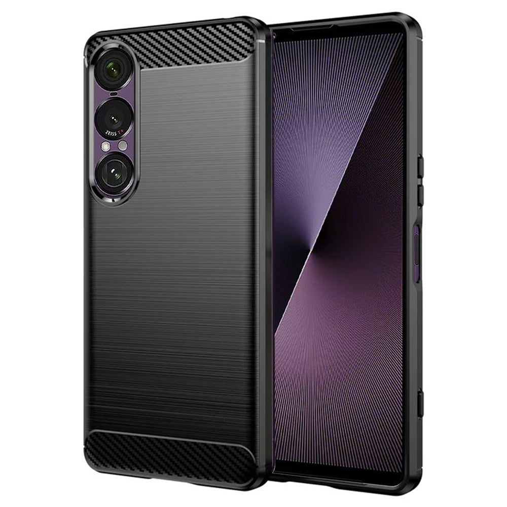 Cover til Sony Xperia 1 VII, Techsuit, Carbon, Sort