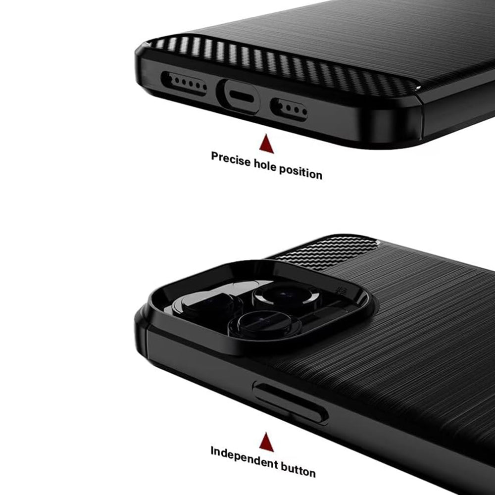 Cover til Sony Xperia 1 VIII, Techsuit, Carbon, Sort