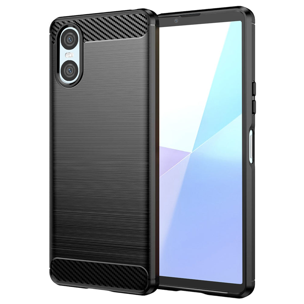 Cover til Sony Xperia 10 VI, Techsuit, Carbon, Sort