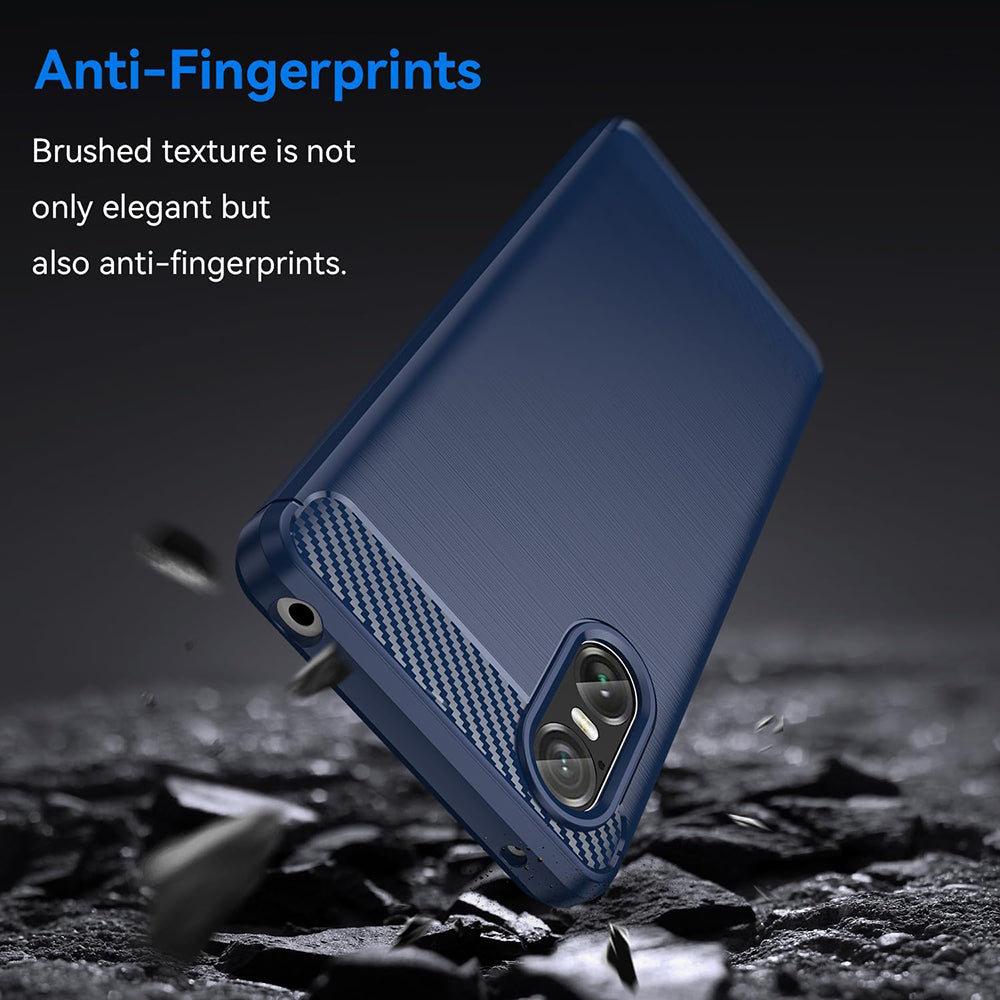 Cover til Sony Xperia 10 VI, Techsuit, Carbon, Sort