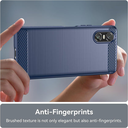 Cover til Sony Xperia 10 VI, Techsuit, Carbon, Sort