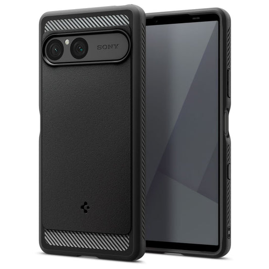 Etui til Sony Xperia 10 VII, Spigen, Rugged Armor, Sort