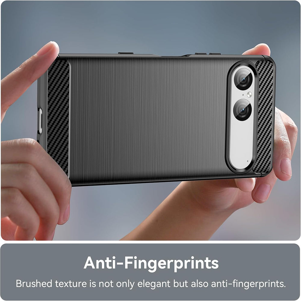 Cover til Sony Xperia 10 VIII, Techsuit, Carbon, Sort