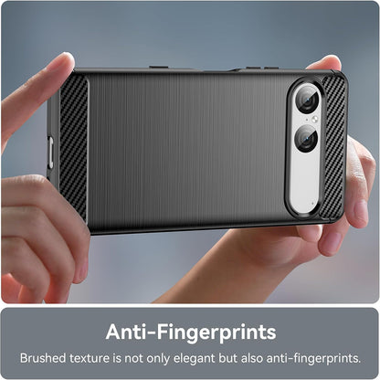 Cover til Sony Xperia 10 VIII, Techsuit, Carbon, Sort