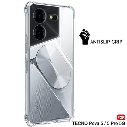 Cover til Tecno Pova 5 Pro, Techsuit, Stødabsorberende Klar, Transparent