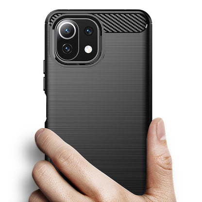Cover til Xiaomi 11 Lite 5G NE / Mi 11 Lite 5G / 11 Lite, Techsuit, Carbon, Sort