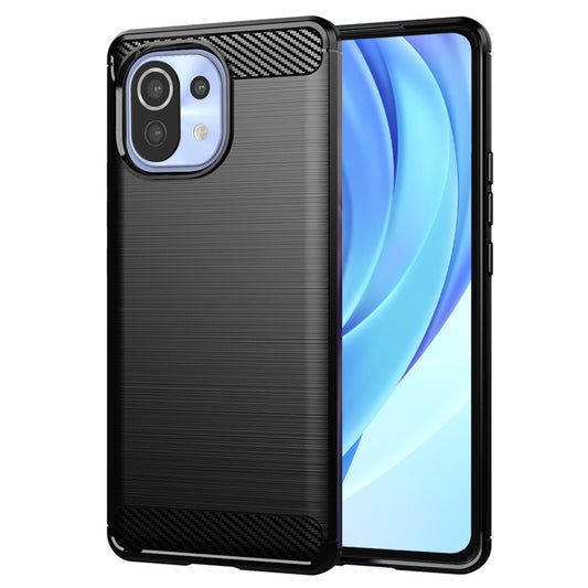 Cover til Xiaomi 11 Lite 5G NE / Mi 11 Lite 5G / 11 Lite, Techsuit, Carbon, Sort