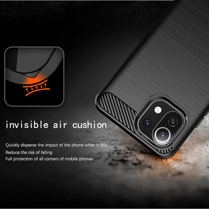 Cover til Xiaomi 11 Lite 5G NE / Mi 11 Lite 5G / 11 Lite, Techsuit, Carbon, Sort