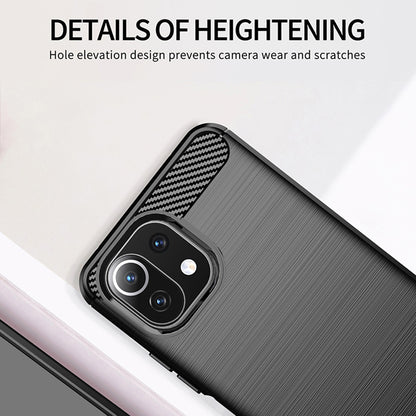 Cover til Xiaomi 11 Lite 5G NE / Mi 11 Lite 5G / 11 Lite, Techsuit, Carbon, Sort