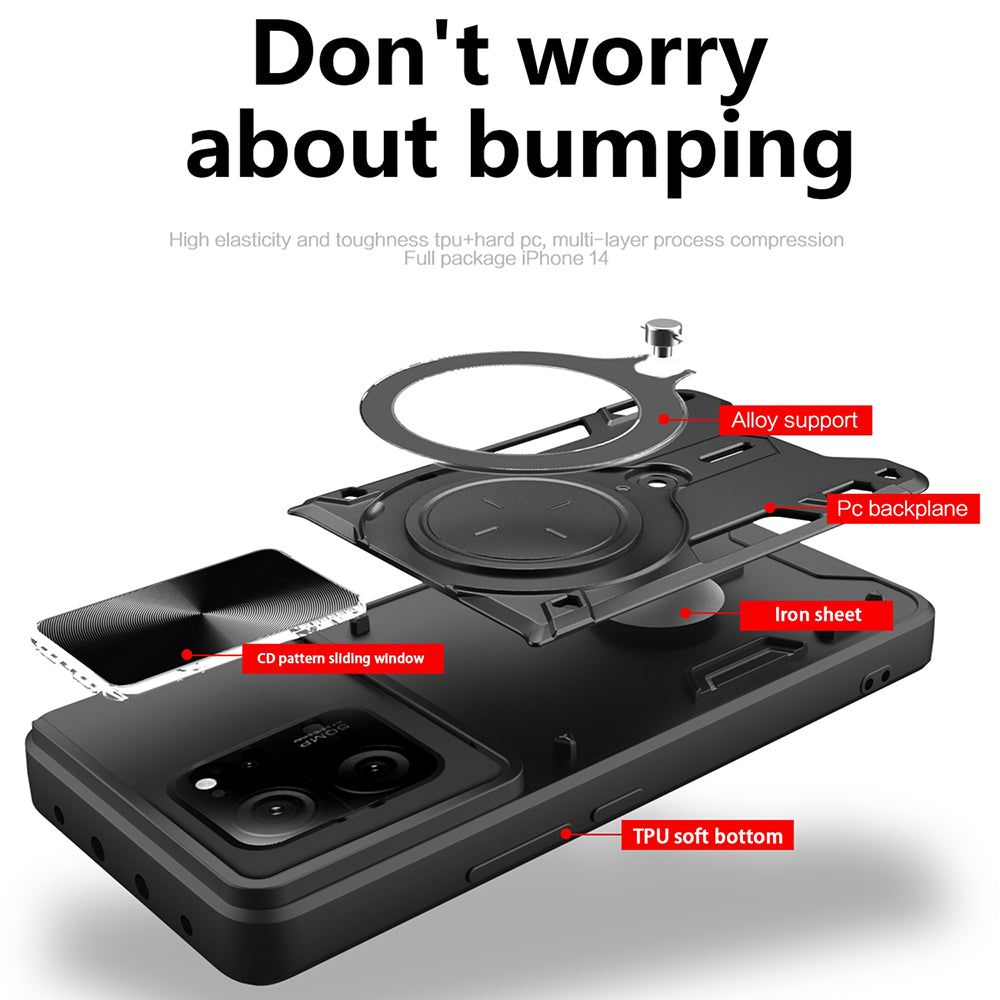 Cover til Xiaomi 13T Pro / 13T, Techsuit, CamGuard Pro, Sort