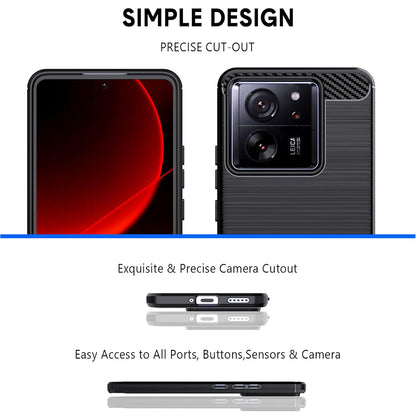 Cover til Xiaomi 13T Pro / 13T, Techsuit, Carbon, Sort
