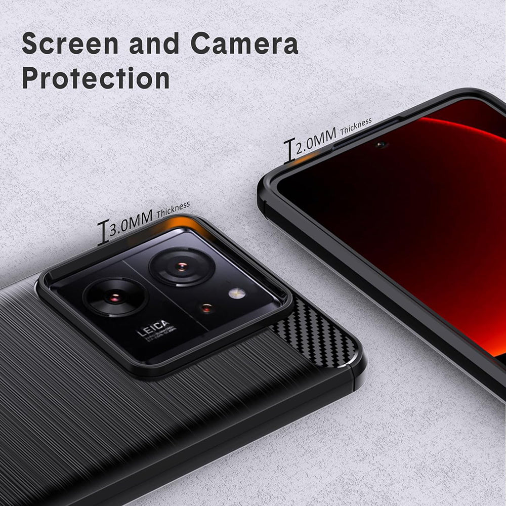 Cover til Xiaomi 13T Pro / 13T, Techsuit, Carbon, Sort