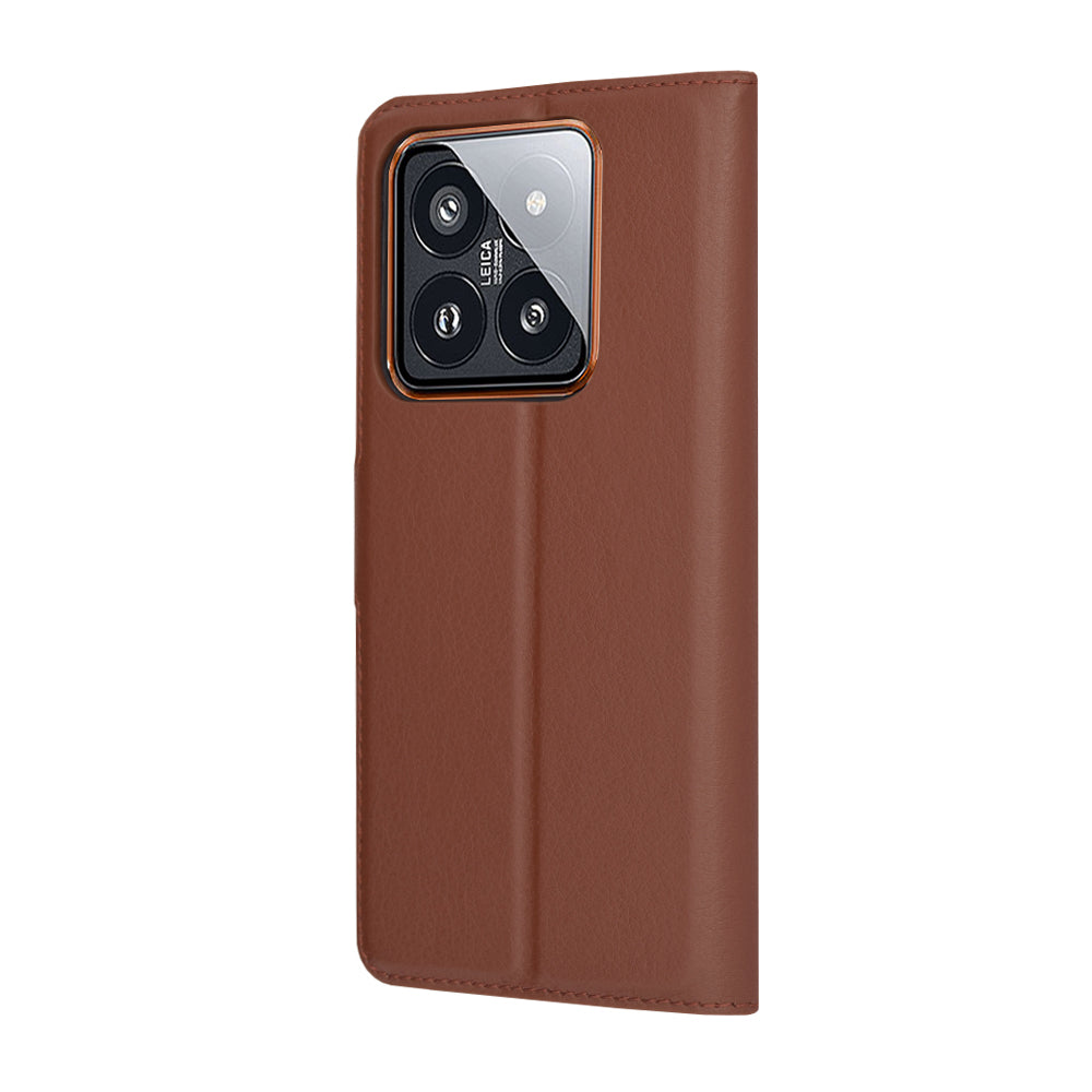 Cover til Xiaomi 14 Pro, Techsuit, Leather Folio, Brun