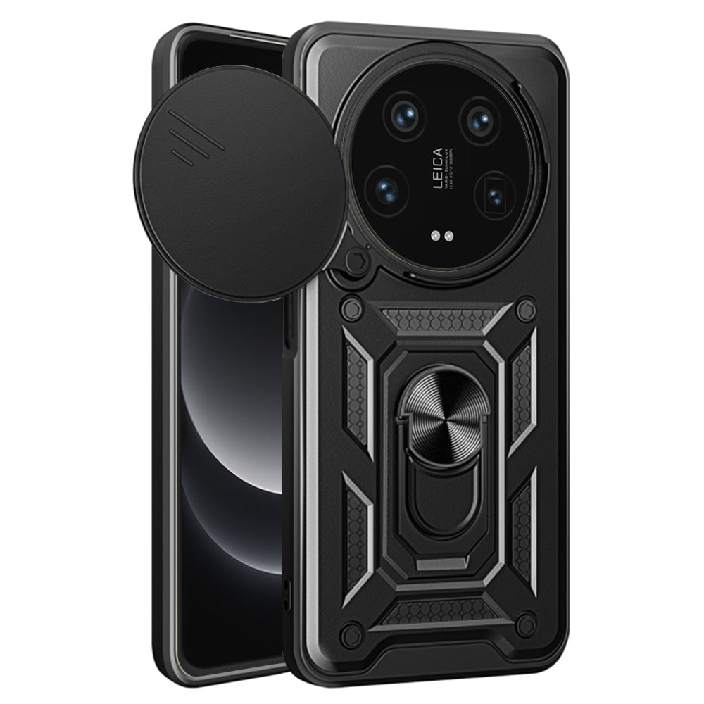 Cover til Xiaomi 14 Ultra, Techsuit, CamShield, Sort