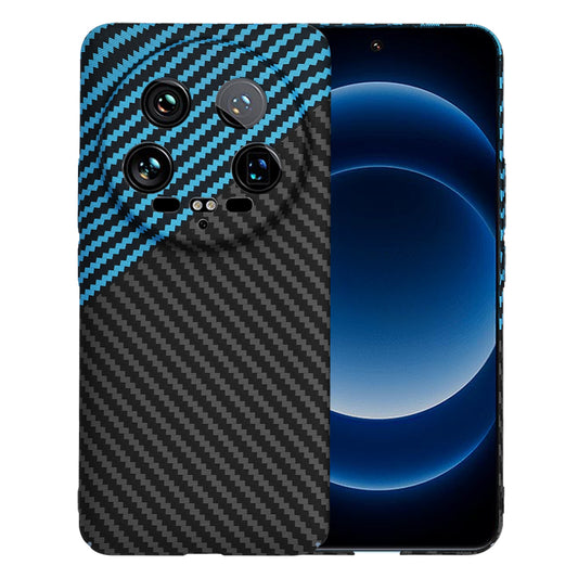Cover til Xiaomi 14 Ultra, Techsuit, Carbonite FiberShell, Sort Blå