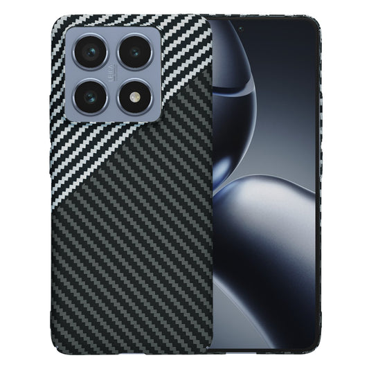 Case for Xiaomi 14T Pro, Techsuit, Carbonite FiberShell, Black Gray