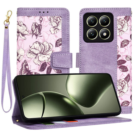 Cover til Xiaomi 14T, Techsuit, FlipCraft, Lilla