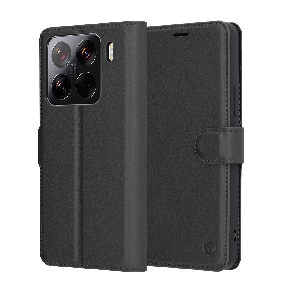 Cover til Xiaomi 15 Pro, Techsuit, Leather Folio, Sort