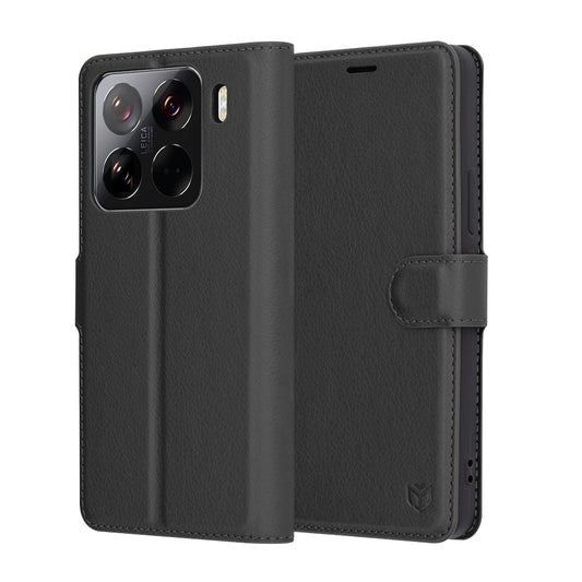 Cover til Xiaomi 15 Pro, Techsuit, Leather Folio, Sort