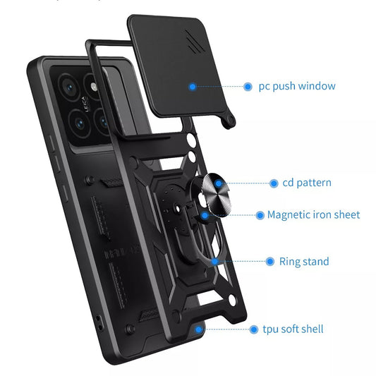 Cover til Xiaomi 15, Techsuit, CamShield, Sort