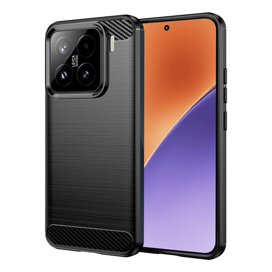 Cover til Xiaomi 15, Techsuit, Carbon, Sort