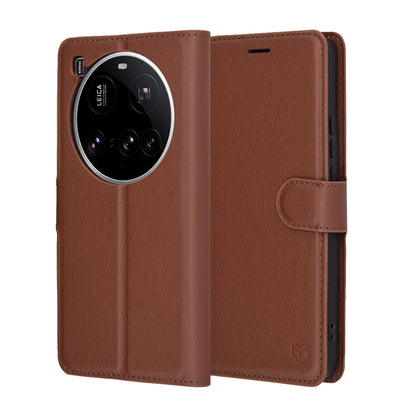 Cover til Xiaomi 15 Ultra, Techsuit, Leather Folio, Brun