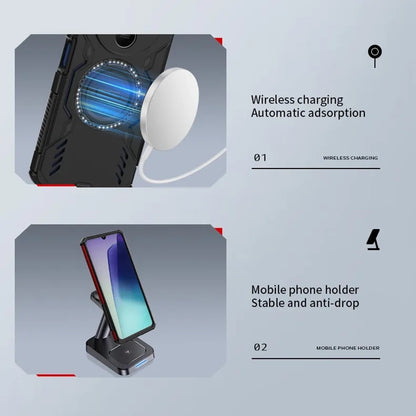 MagSafe-etui til Xiaomi 15T Pro, Techsuit, ArmorMag, Blå