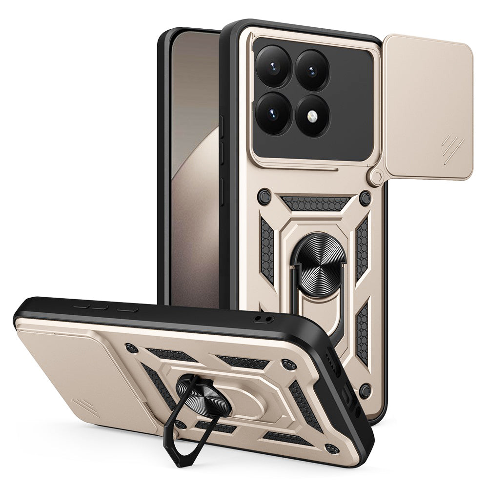 Etui til Xiaomi 15T, Techsuit, CamShield, Gylden