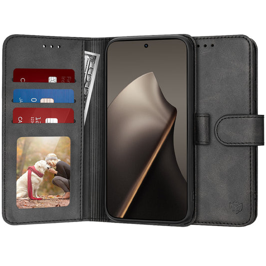 Etui til Xiaomi 15T, Techsuit, Diary Book, Sort