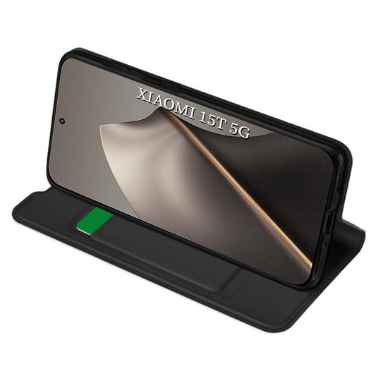 Etui til Xiaomi 15T, Techsuit, Magskin Book, Sort