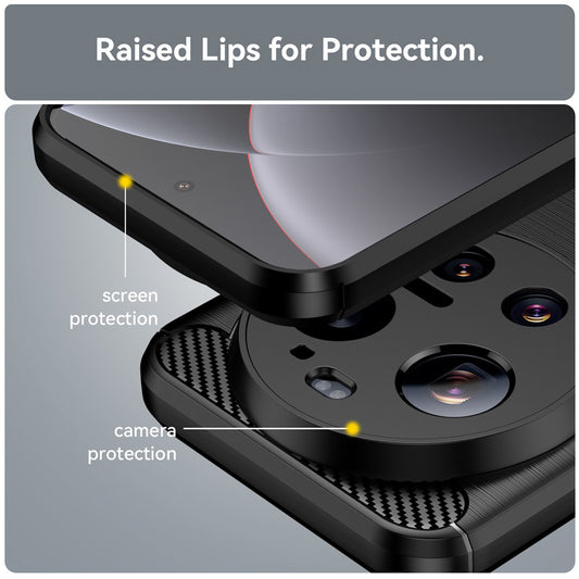 Etui til Xiaomi 17 Ultra, Techsuit, Carbon, Sort