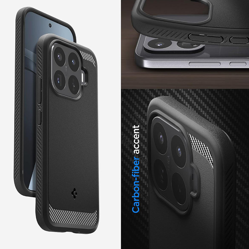 Cover til Xiaomi 17T Pro, Spigen, Rugged Armor, Sort ACS11869