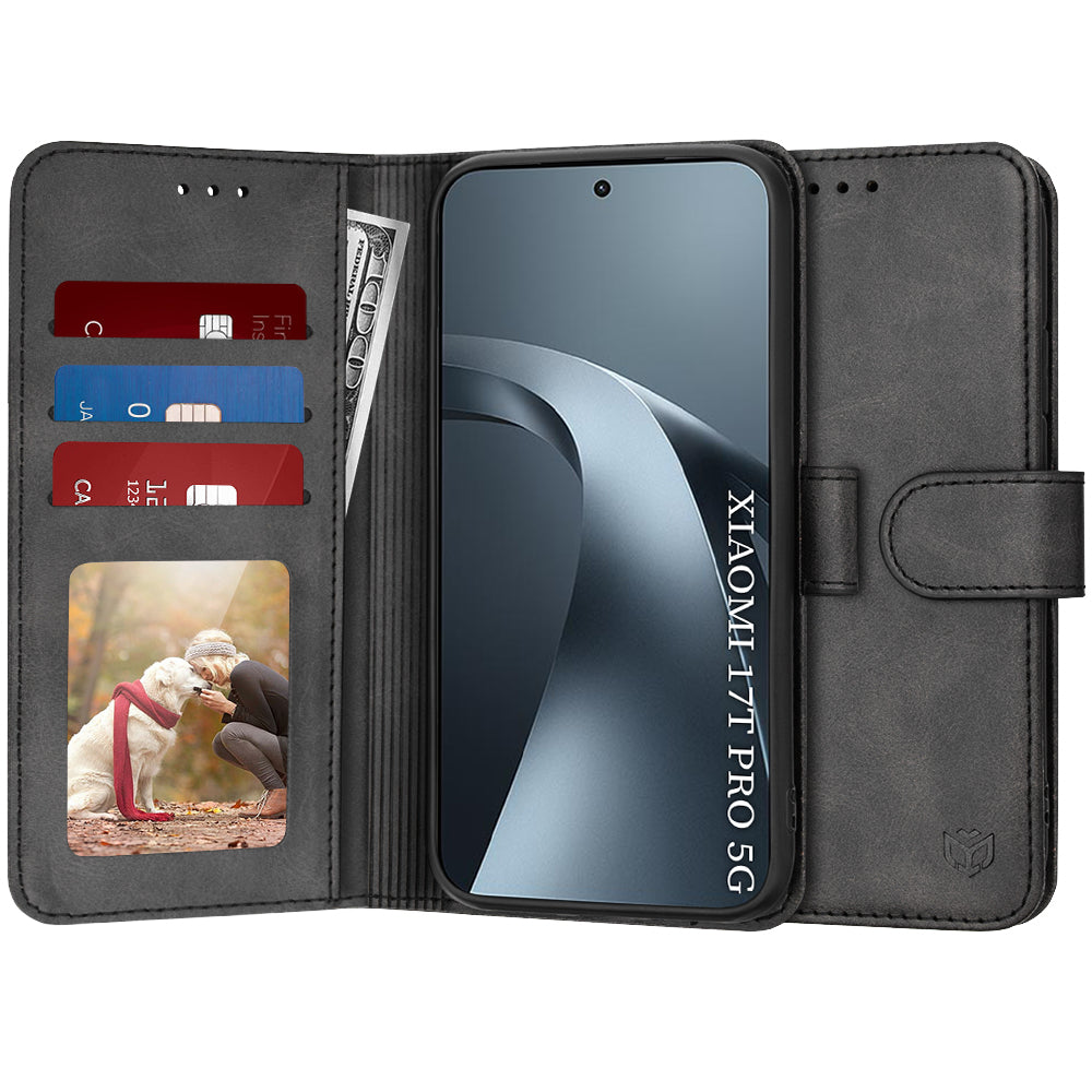 Cover til Xiaomi 17T Pro, Techsuit, Diary Book, Sort