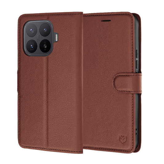Cover til Xiaomi 17T Pro, Techsuit, Leather Folio, Brun