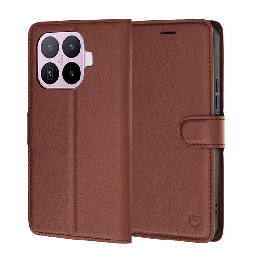 Cover til Xiaomi 17T, Techsuit, Leather Folio, Brun