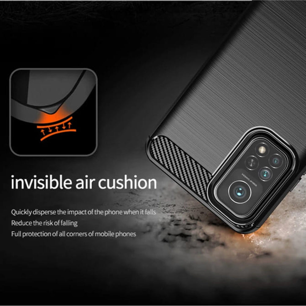 Cover til Xiaomi Mi 10T 5G / 10T Pro 5G, Techsuit, Carbon, Sort
