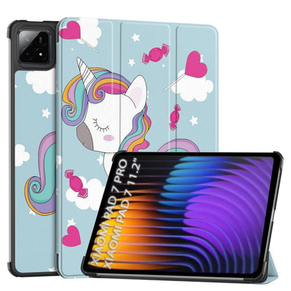 Cover til Xiaomi Pad 7 / 7 Pro, Techsuit, FoldPro Unicorn, Multifarvet
