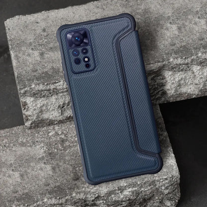 Cover til Xiaomi Poco C75 5G / C75 / Redmi 14C, OEM, Razor Book, Blå