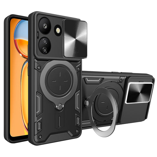 Cover til Xiaomi Poco C65 / Redmi 13C, Techsuit, CamGuard Pro, Sort