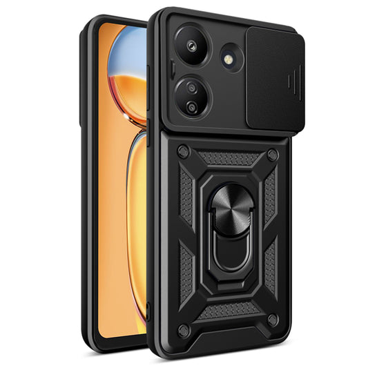 Cover til Xiaomi Poco C65 / Redmi 13C, Techsuit, CamShield, Sort