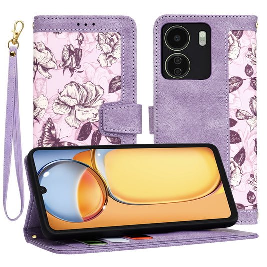 Cover til Xiaomi Poco C65 / Redmi 13C, Techsuit, FlipCraft, Lilla
