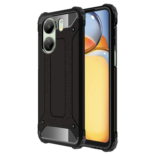 Cover til Xiaomi Poco C65 / Redmi 13C, Techsuit, Hybrid Armor, Sort