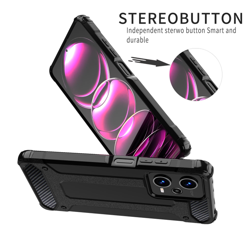 Cover til Xiaomi Poco C65 / Redmi 13C, Techsuit, Hybrid Armor, Sort