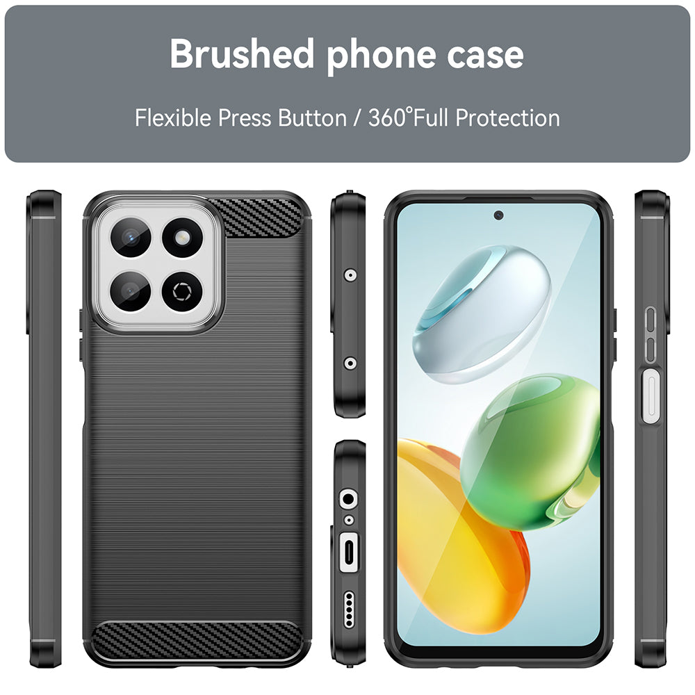 Cover til Xiaomi Poco C75 / Redmi 14C, Techsuit, Carbon, Sort