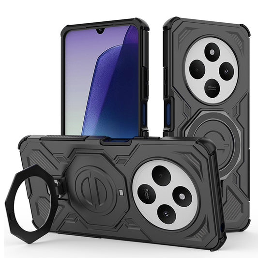 Cover til Xiaomi Poco C75 / Redmi 14C, Techsuit, Carbon Shield Pro, Sort