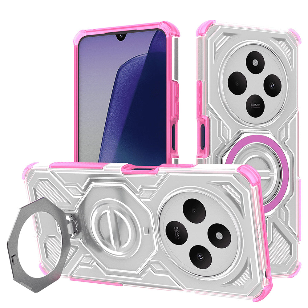 Cover til Xiaomi Poco C75 / Redmi 14C, Techsuit, Carbon Shield Pro, Pink